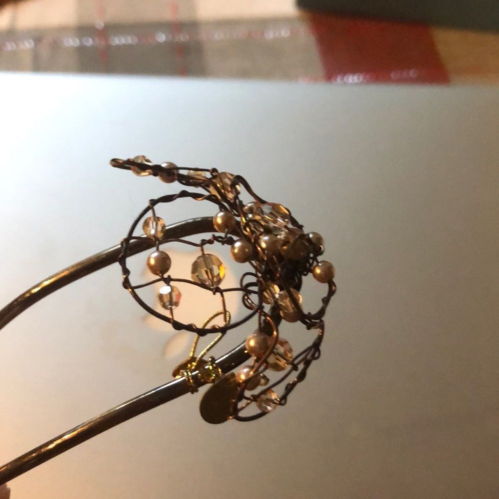 Colette Malouf crystals and pearls hair pin